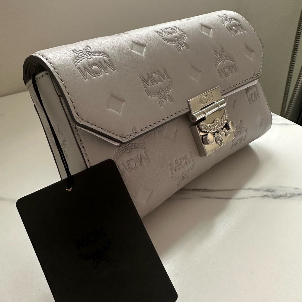 MCM Dove Grey small crossbody bag
